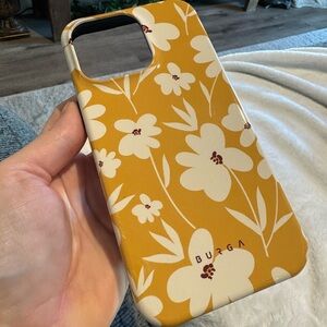 Burga Mustard Yellow Floral iPhone 15 Pro Max Case